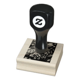 リトルウィッチ&ラグドールハロウィーンゴムスタンプ ラバースタンプ