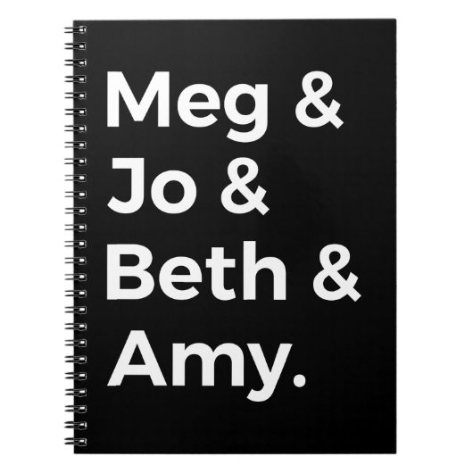 リトルウィメンズキャラクターI ノートブック (正面)