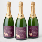 リトルウィメンズ引用文I – かわいいスタイル スパークリングワインラベル (ボトル)