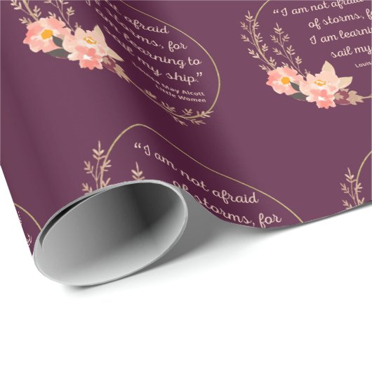 リトルウィメンズ引用文I – かわいいスタイル ラッピングペーパー (ロールコーナー)