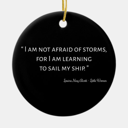 リトルウィメンズ引用文I -クラシックスタイル セラミックオーナメント (正面)