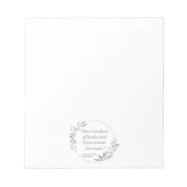 リトルウィメンズ引用文II – かわいいスタイル ノートパッド