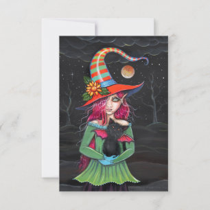 リトルウィングスのハロウィン魔女ポストカード カード