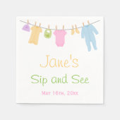 リトルウェアベビーsipと参照 スタンダードカクテルナプキン (正面)