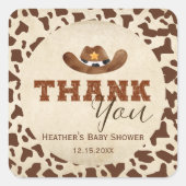 リトルウェスタンコウボー ベイビーシャワー スクエアシール (正面)