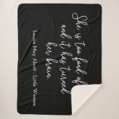 リトルウォメン引用文II手書きスタイル シェルパブランケット (正面)