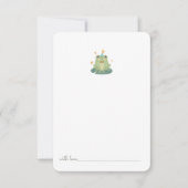 リトルウォーターカラーカエル誕生日タイムカプセルタ サンキューカード (正面)