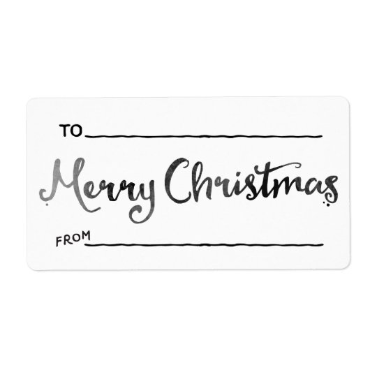 リトルウォーター色クリスマスギフトタグ ラベル (正面)
