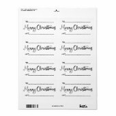 リトルウォーター色クリスマスギフトタグ ラベル (フルシート)