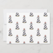 リトルウォーター色テディベアガール1st誕生日 招待状 (裏面)