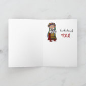 リトルウクライナダンサーウクライナフォークアート カード (内部)