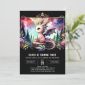 リトルウッドランドドラゴン誕生日 招待状 (スタンド正面)