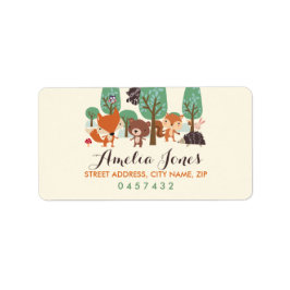 リトルウッドランドフレンズ赤ちゃんシャワー住所 シール