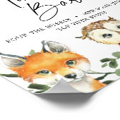 リトルウッドランドベビーシャワーミモザバーサイン ポスター (角)