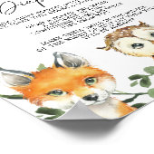 リトルウッドランド赤ちゃんシャワー深夜おむつポスト ポスター (角)