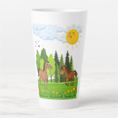 リトルウマデザイン 子供へ カフェラテマグ (正面)