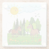 リトルウマデザイン 子供へ ガラスコースター (裏面)