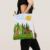 リトルウマデザイン 子供へ トートバッグ (クローズアップ)