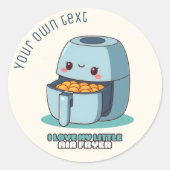 リトルエアフライヤーエアフライヤーかわいいシール ラウンドシール (正面)