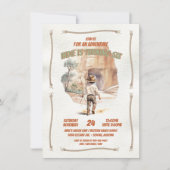 リトルエクスプローラーアドベンチャートゥームキャニオン誕生日 招待状 (正面)