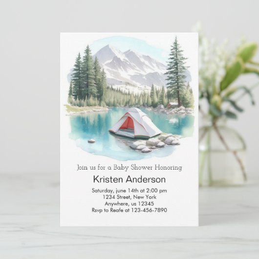 リトルエクスプローラースターリーナイトアドベンチャーベビーシャワー 招待状 (スタンド正面)