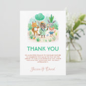 リトルエクスプローラーフォレスト探偵少年の赤ちゃんシャワー サンキューカード (スタンド正面)