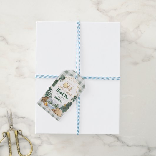 リトルエクスプローラー誕生日サンキューメッセージカード ギフトタグ (より糸付き)