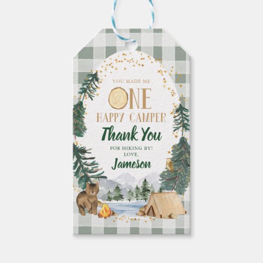 リトルエクスプローラー誕生日サンキューメッセージカード ギフトタグ (正面)