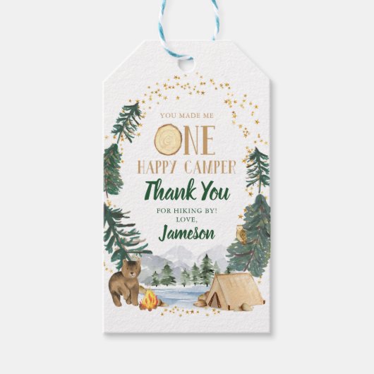 リトルエクスプローラー誕生日サンキューメッセージカード ギフトタグ (正面)