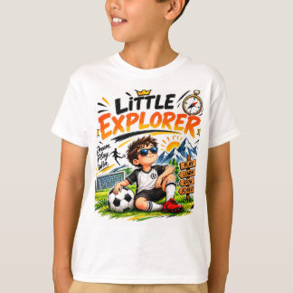 リトルエクスプローラー キッズ フットボール アドベンチャー Tシャツ