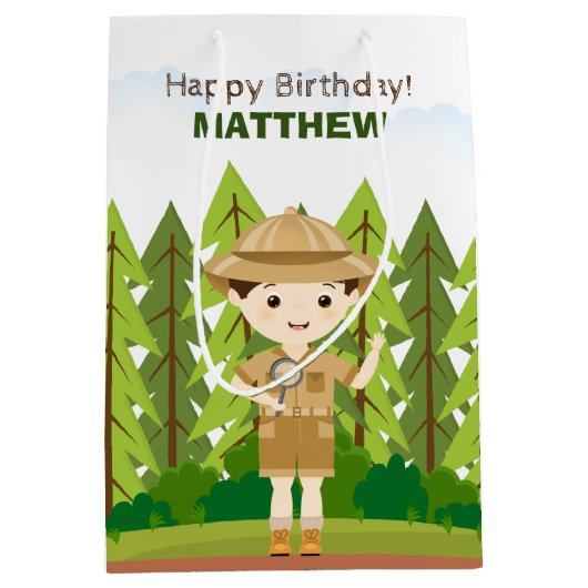 リトルエクスプローラー ミディアムペーパーバッグ (正面)