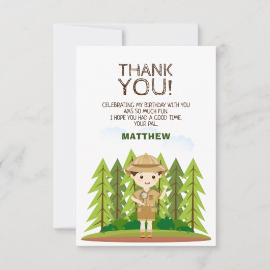 リトルエクスプローラー 誕生日おめでとう 招待状 (正面)