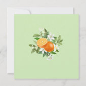 リトルエレガントかわいこちゃんシトラスオレンジウォーターカラーバブ 招待状 (裏面)