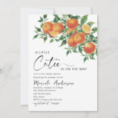 リトルエレガントかわいこちゃんシトラスオレンジウォーターカラーバブ 招待状 (正面)