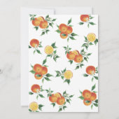 リトルエレガントかわいこちゃんシトラスオレンジウォーターカラーバブ 招待状 (裏面)