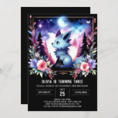 リトルエレガントウルフ誕生日 招待状 (正面/裏面)