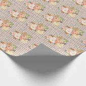 リトルエレガントカボチャバラ金ゴールドグリッターギフト ラッピングペーパー (角)