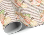 リトルエレガントカボチャバラ金ゴールドグリッターギフト ラッピングペーパー (ロールコーナー)