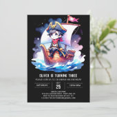 リトルエレガントパイレーツ誕生日 招待状 (スタンド正面)