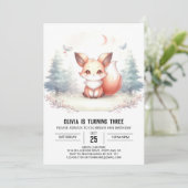 リトルエレガントフォックス バースデーデジタル 招待状 (スタンド正面)