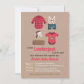 リトルエレガントルンバージャックベビーシャワー招待状 招待状 (正面)