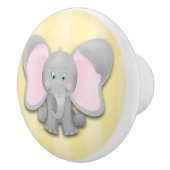 リトルエレファントイエローベビー子供部屋ルームドレッサー セラミックノブ (右)