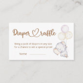 リトルエレファントウォーター色おむつラッフル エンクロージャーカード (正面)