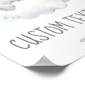 リトルエレファントガールベビーシャワーカスタム文字サイン ポスター (角)