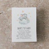 リトルエレファントガール赤ちゃんシャワー本ベビー エンクロージャーカード