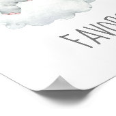 リトルエレファントガール赤ちゃんシャワー親善署名 ポスター (角)