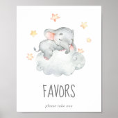 リトルエレファントガール赤ちゃんシャワー親善署名 ポスター (正面)