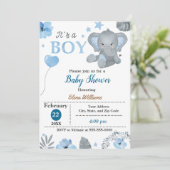 リトルエレファントベイビーシャワー 招待状 (スタンド正面)