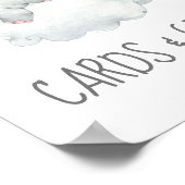 リトルエレファントベビーガールカードとギフトサイン ポスター (角)