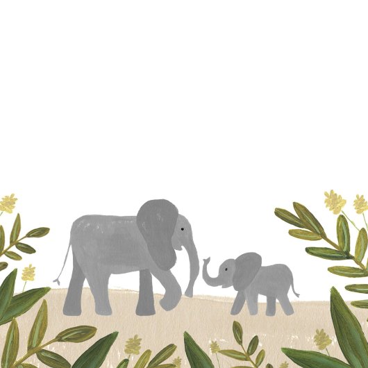 リトルエレファントベビーシャワー招待状 招待状